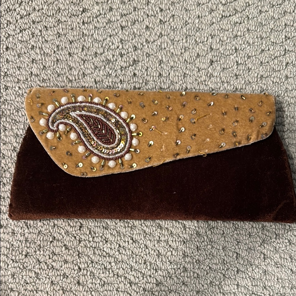 Elegant Brown and Tan Clutch